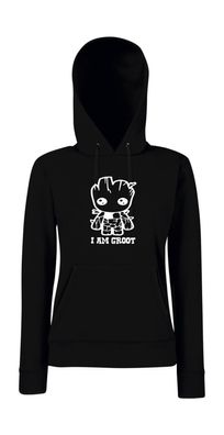 I am Groot I Sprüche I Fun I Lustig I Girlie Kapuzenpullover