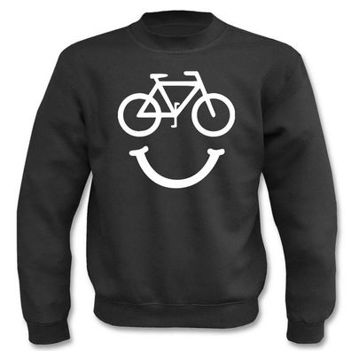 Pullover l Fahrrad Smiley Face Radfahren I Fun I Sprüche I Lustig I Sweatshirt