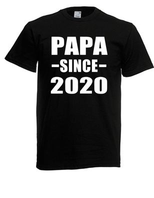 Herren T-Shirt l Papa since 2020 Papa Vatertag l Größe bis 5XL