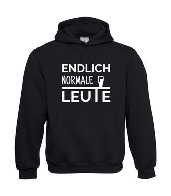 Endlich normale Leute I Sprüche I Fun I Lustig bis 5XL I Herren Hoodie