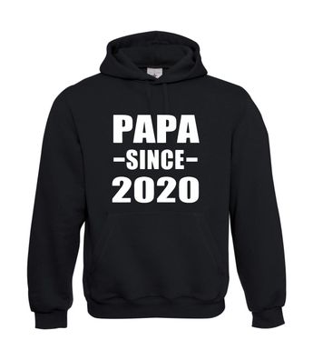 Papa since 2020 Papa Vatertag I Sprüche I Fun I Lustig bis 5XL I Herren Hoodie