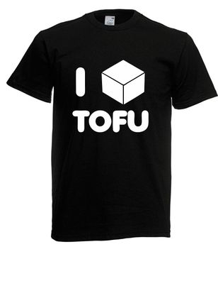 Herren T-Shirt I Love Tofu Größe bis 5XL