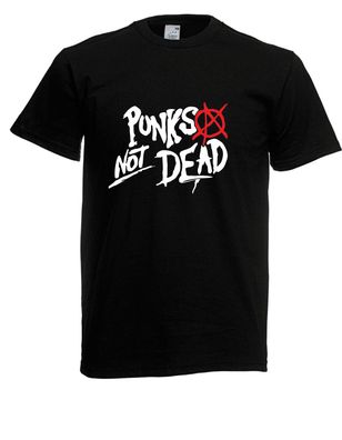 Herren T-Shirt Punks Not Dead Größe bis 5XL