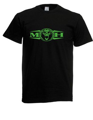 Herren T-Shirt Masters of Hardcore Gabber neongrün Größe bis 5XL