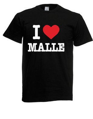 Herren T-Shirt l I love Malle l Größe bis 5XL