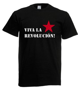 Herren T-Shirt Viva la Revolucion Kuba Größe bis 5XL