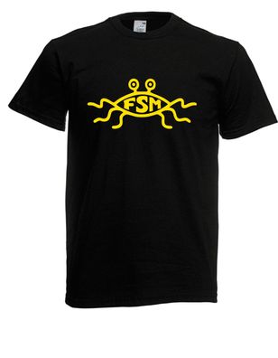 Herren T-Shirt Das fliegende Spaghettimonster FSM Größe bis 5XL