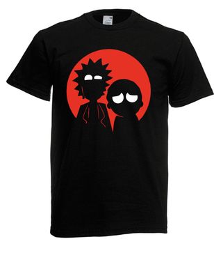 Herren T-Shirt Rick and Morty Silhouette Größe bis 5XL