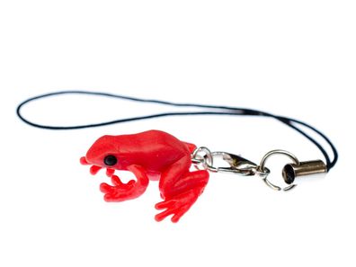 Frosch Giftfrosch Handyanhänger Miniblings Handyschmuck Tropen Kinderschmuck rot