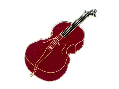 Cello Pin Brosche Miniblings Anstecknadel Instrument Musik Geige Braun MINI
