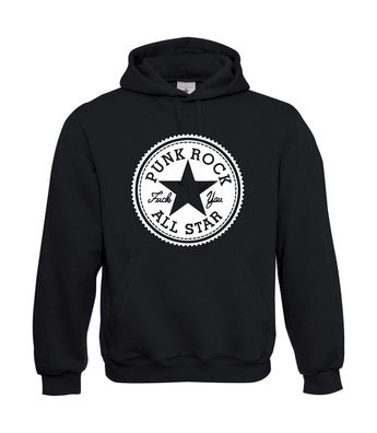 Punk Rock All Star I Sprüche I Fun I Lustig bis 5XL I Herren Hoodie