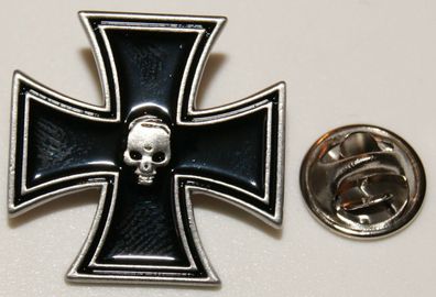 Eisernes Kreuz + skull l Anstecker l Abzeichen l Pin 202