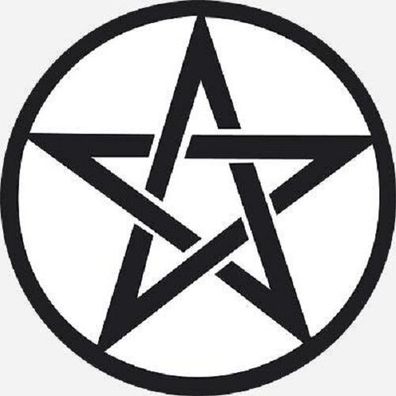 Autoaufkleber - Pentagram (Schwarz)