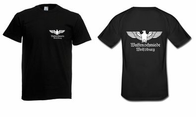 Herren T-Shirt Waffenschmiede Wolfsburg (Front + Rückendruck) bis 5XL