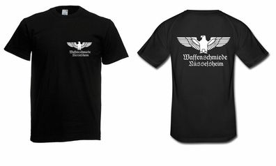 Herren T-Shirt Waffenschmiede Rüsselsheim (Front + Rückendruck) bis 5XL