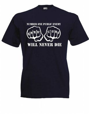 Herren T-Shirt Master of Hardcore Fans - Will never die! bis 5XL (Musik )