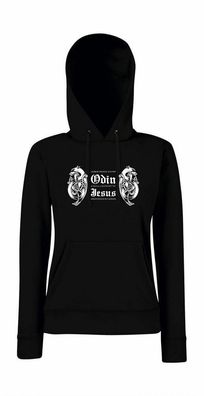 Odin statt Jesus Girlie Kapuzenpullover