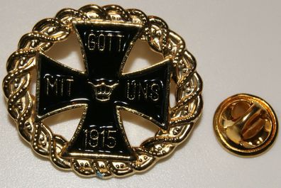 Gott mit uns 1915 Eisernes Kreuz Military BW l Anstecker l Abzeichen l Pin 197