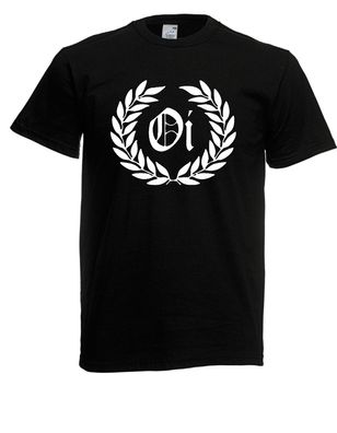Herren T-Shirt OI! Lorbeerkranz Punk Hardcore Größe bis 5XL