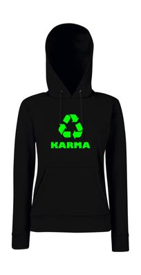 Karma Recycling Symbol I radiohead umweltI Fun I Lustig I Girlie Kapuzenpullover