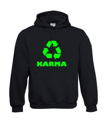 Karma Recycling Symbol I radio I Sprüche I Fun I Lustig bis 5XL I Herren Hoodie