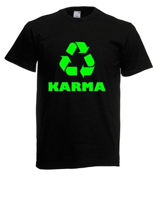 Herren T-Shirt Karma Recycling Symbol I radiohead umweltschutz Größe bis 5XL
