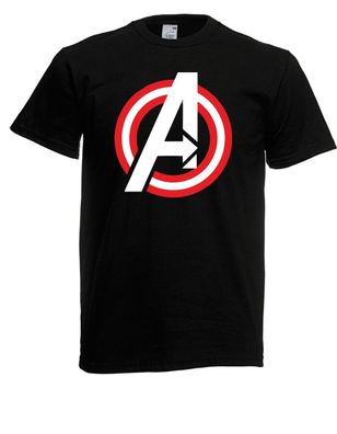 Herren T-Shirt The Avengers Logo Amerika Größe bis 5XL