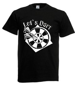 Herren T-Shirt Let´s Dart Pfeil Dart bis 5XL