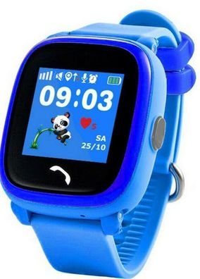 Vidimensio Kleiner Panda Kinder Smartwatch GPS Uhr SOS - Blau / Hellblau
