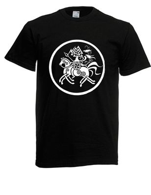 Herren T-Shirt Sleipnir - Runen bis 5XL
