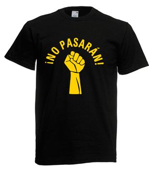 Herren T-Shirt No Pasaran Faust Fist Größe bis 5XL