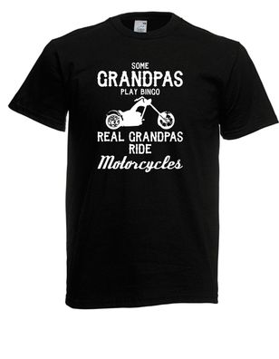 Herren T-Shirt Grandads Play Bingo Real Grandads Ride Motorbikes Größe bis 5XL