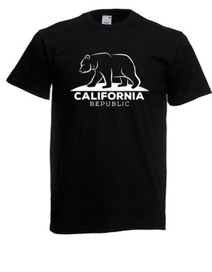 Herren T-Shirt California Republic Bear Größe bis 5XL