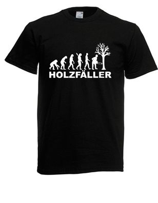 Herren T-Shirt Evolution Holzfäller bis 5XL