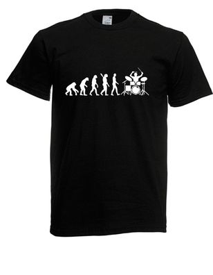 Herren T-Shirt Evolution Schlagzeug bis 5XL