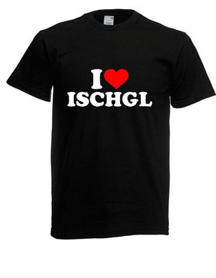 Herren T-Shirt I love Ischgl bis 5XL