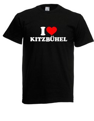 Herren T-Shirt I love Kitzbühel bis 5XL