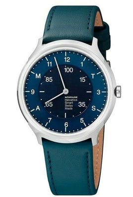 Mondaine Helvetica Regular Smartwatch - Blau / Silber - Damen & Herren
