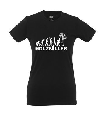 Evolution Holzfäller Girlie Shirt
