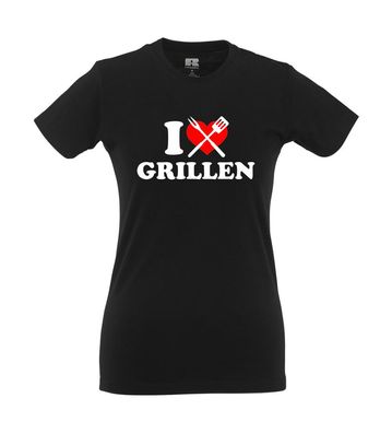 I love Grillen, Girlie Shirt