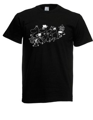 Herren T-Shirt Moomin Familie Mumin Snufkin Snorkmaiden Größe bis 5XL