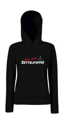Fick dich, Zettelpuppe! I Sprüche I Lustig I Fun I Girlie Kapuzenpullover
