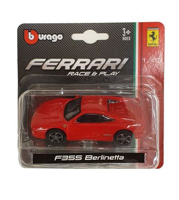 Bburago Ferrari Race & Play Modellauto F355 Berlinetta 1:43 Spielzeugauto Auto