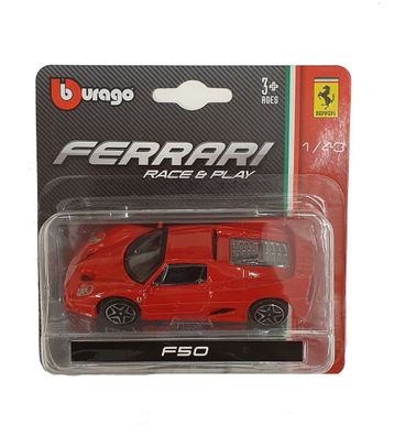Bburago Ferrari Race & Play Modellauto F50 1:43 Spielzeugauto Auto