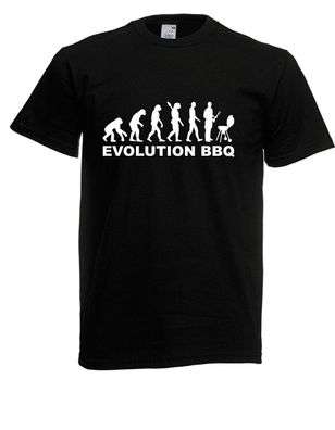 Herren T-Shirt Evolution BBQ I Sprüche I Lustig I Fun I bis 5XL