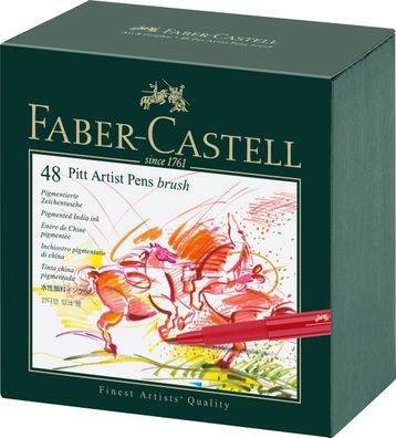 FABER-CASTELL Tuschestift PITT artist pen 48er Atelierbox 167148