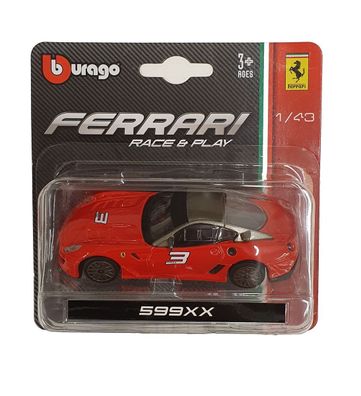 Bburago Ferrari Race & Play Modellauto 599XX 1:43 Spielzeugauto Auto