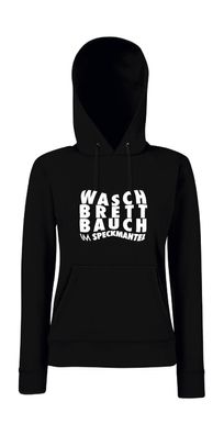 Waschbrettbauch im Speckmantel l Funmotiv l Girlie Kapuzenpullover