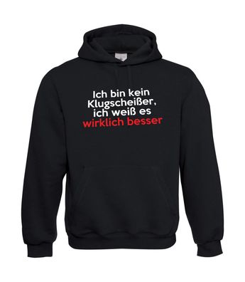 Herren Hoodie I Kapu I Ich bin kein Klugscheißer I Sprüche I Fun I bis 5XL