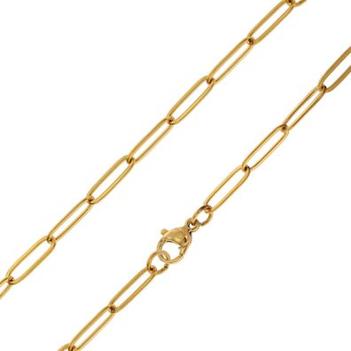 trendor Schmuck Halskette für Damen Gold auf Edelstahl Bicycle-Chain 45 cm 75880